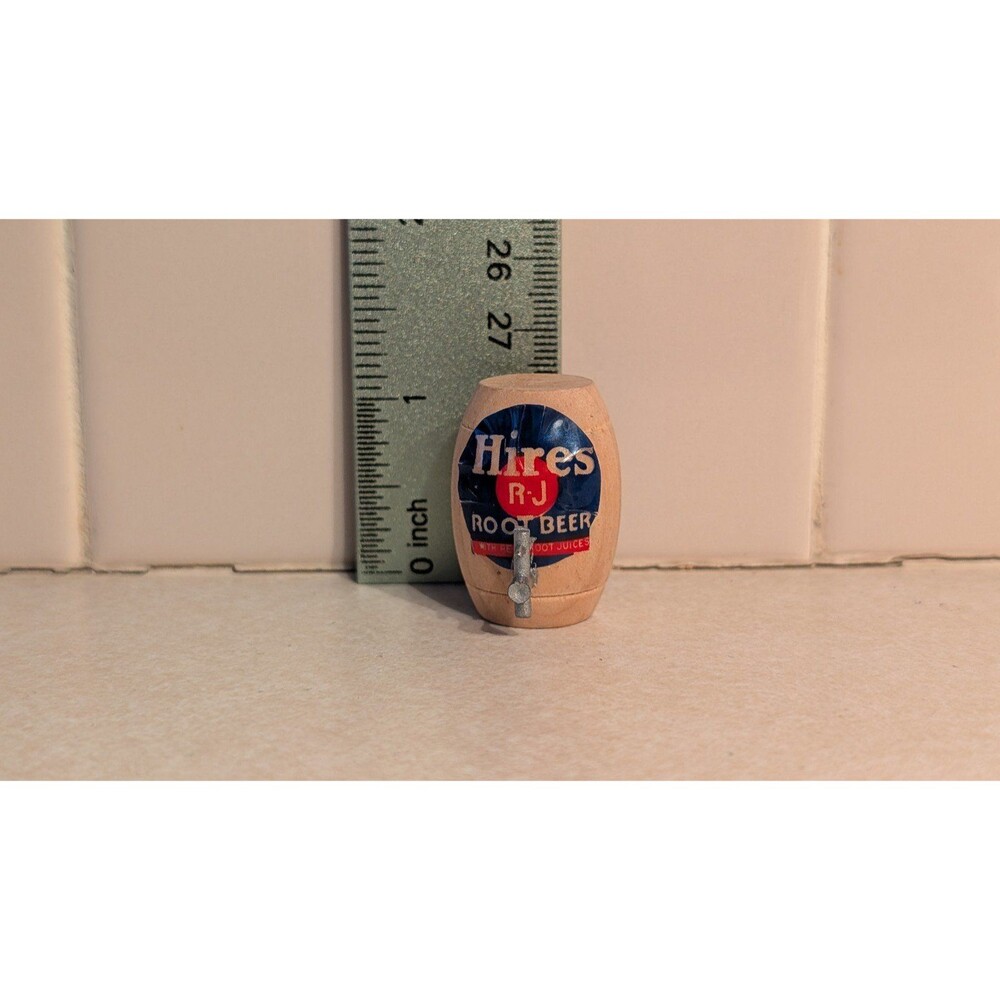 Dollhouse Miniature Wooden Barrel Old Fashion Tap Root Beer Hires